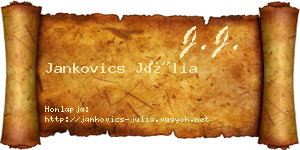 Jankovics Júlia névjegykártya